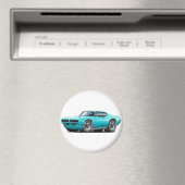 1968-69 GTO Turquoise auto Magneet (Insitu (Vaatwasser))