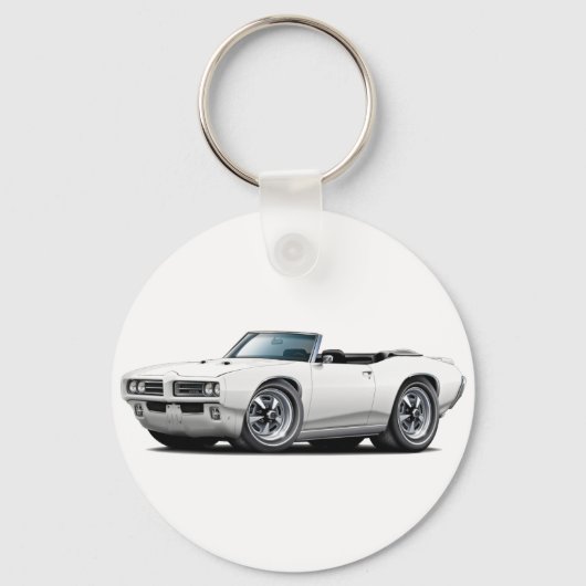 1968-69 GTO White-converteerbaar Sleutelhanger (Voorkant)