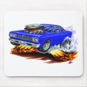 1968-69 Roadrunner Blue Car Muismat