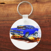 1968-69 Roadrunner Blue Car Sleutelhanger (Voorkant)