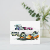 1968-70 Nova White Car Briefkaart (Staand voorkant)