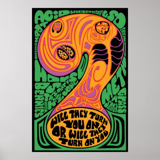 1968 Anti-Drug Propaganda Poster Will They Turn On (Devant)