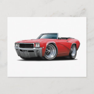 1968 Buick GS Red Convertible Briefkaart