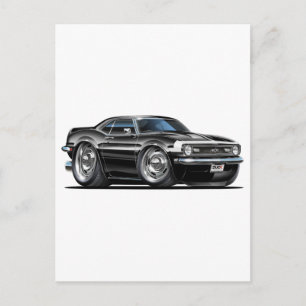 1968 Camaro Black-White Car Briefkaart