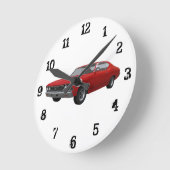 1968 Chevelle SS: wandklok Ronde Klok (Hoek)