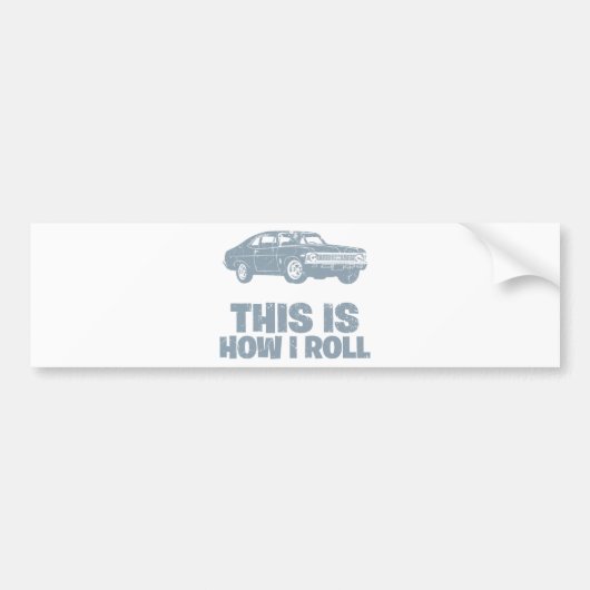 1968 Chevrolet Nova SS 396 Bumpersticker (Voorkant)