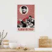 1968 Chinese Propaganda Poster Chairman Mao leads (Cuisine)