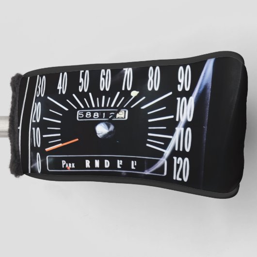 1968 Classic Car Speedometer Golfheadcover (Voorkant)