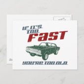 1968 Dodge Hurst Hemi Dart Briefkaart (Voorkant / Achterkant)