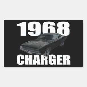 1968 dodge lader rt rechthoekige sticker