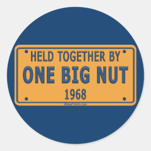 1968 Een grote autonoot Ronde Sticker