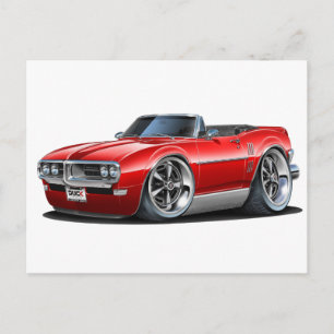 1968 Firebird Red Convertible Briefkaart