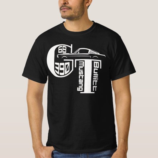 1968 Ford Mustang GT 390 T-Shirt (Voorkant)
