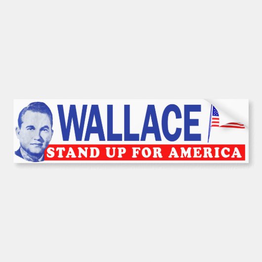 1968 George Wallace "stand-up for America"-bumper Bumpersticker (Voorkant)