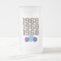 1968 Hippie Flower Power Vredesteken Aqua Paarse