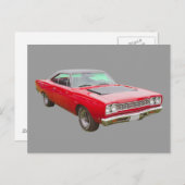 1968 Plymouth Roadrunner Briefkaart (Voorkant / Achterkant)