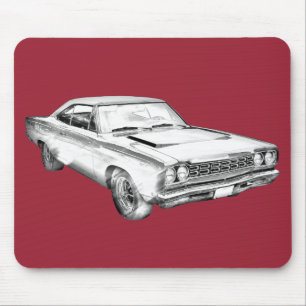 1968 Plymouth Roadrunner Muscle Illustratie van de Muismat