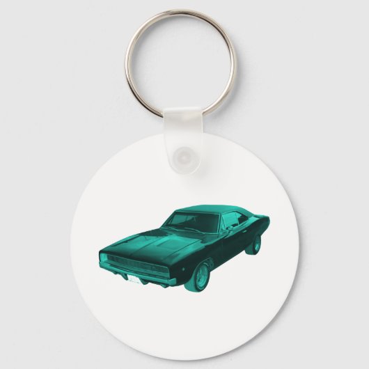 1968 Podemopaar blauw mopar Sleutelhanger (Voorkant)