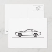 1968 Pontiac Firebird Briefkaart (Voorkant / Achterkant)