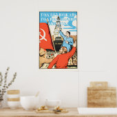 1968 Soviet Propaganda Poster A year without (Keuken)