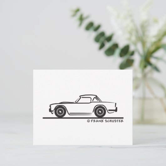 1968 Triomf TR4 Softtop Briefkaart (Staand voorkant)