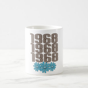 1968 Vredesteken Aqua Hippie Flower Power Koffiemok