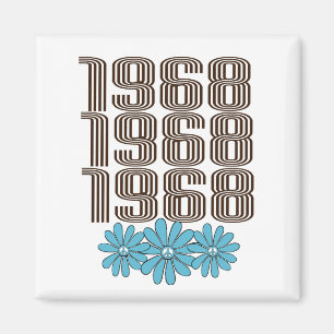 1968 Vredesteken Aqua Hippie Flower Power Magneet