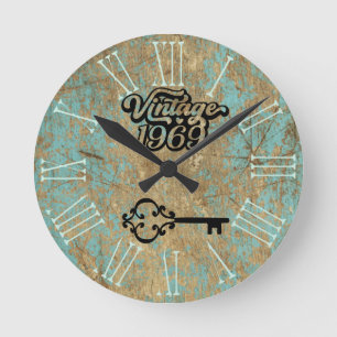 1969  acrylwandklok ronde klok