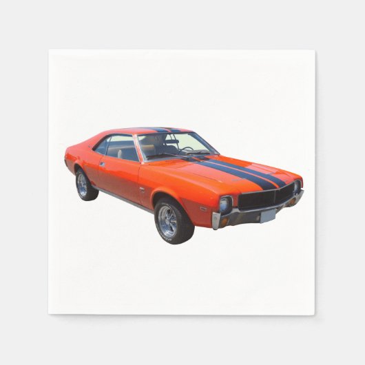 1969 AMC Javlin Muscle Car Servetten (Voorkant)