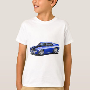 1969 Camaro Blue-Black Car T-shirt