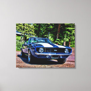 1969 Camaro SS Super Sport Muscle Auto Canvas Afdruk