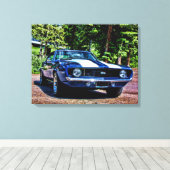 1969 Camaro SS Super Sport Spierauto Canvas Afdruk (Insitu (Houten vloer))