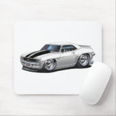 1969 Camaro White-Black Car Muismat (Met muis)