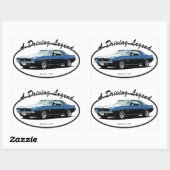 1969 CAMARO YENKO BLAUW RECHTHOEKIGE STICKER (Vel)