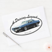 1969 CAMARO YENKO BLAUW RECHTHOEKIGE STICKER (Envelop)