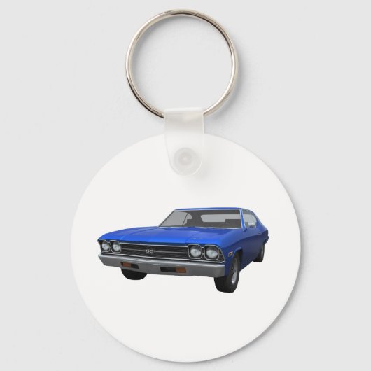 1969 Chevelle SS: Blue Finish Sleutelhanger (Voorkant)