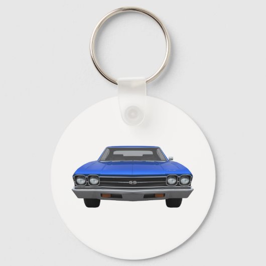 1969 Chevelle SS: Blue Finish Sleutelhanger (Voorkant)