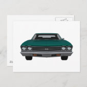 1969 Chevelle SS: Groene afwerking Briefkaart (Voorkant / Achterkant)