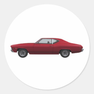 1969 Chevelle SS: Snoep Apple Finish Ronde Sticker