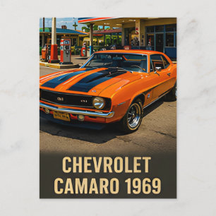 1969 Chevrolet Camaro Klassieke Amerikaanse Spiera Briefkaart