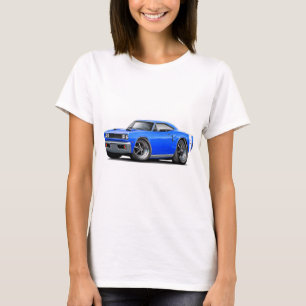 1969 Coronet RT Blue-White Double Scoop Hood T-shirt