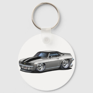 1969 de Auto van de grijs-Zwarte Camaro Sleutelhanger