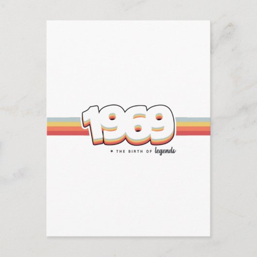 1969 De geboorte van legendes Briefkaart (Voorkant)