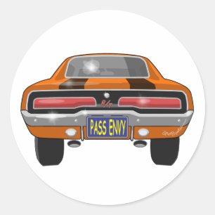 1969 Dodge-lader Ronde Sticker
