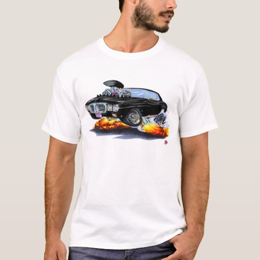 1969 Firebird Black Car T-shirt (Voorkant)