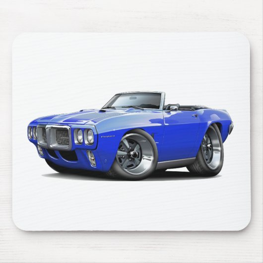 1969 Firebird Blue Convertible Muismat (Voorkant)