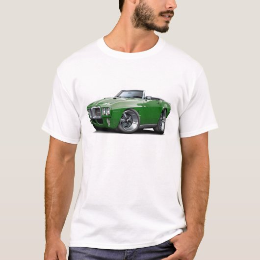 1969 Firebird Dark Green Convertible T-shirt (Voorkant)