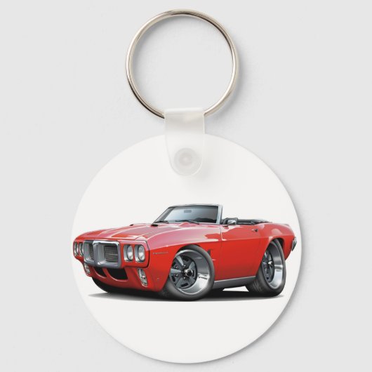1969 Firebird Red Convertible Sleutelhanger (Voorkant)