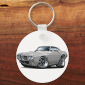 1969 Firebird Silver Car Sleutelhanger (Voorkant)