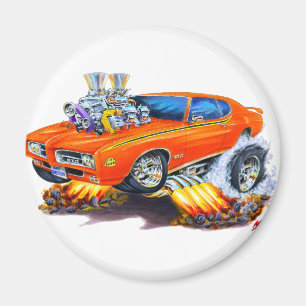1969 GTO rechter Oranje auto Magneet